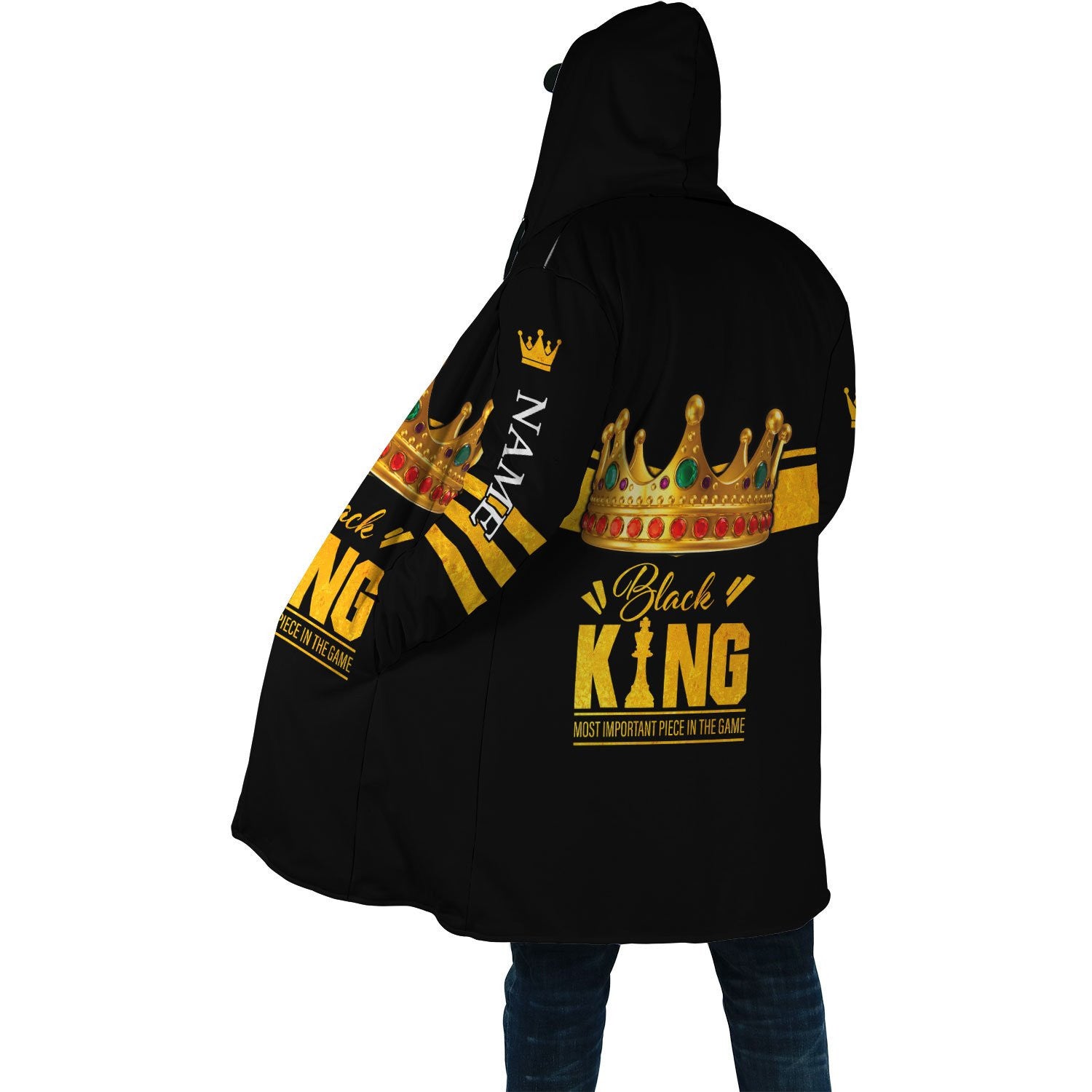 African Culture Custom Name Black King Unisex Hoodie ML - Amaze Style™-Apparel