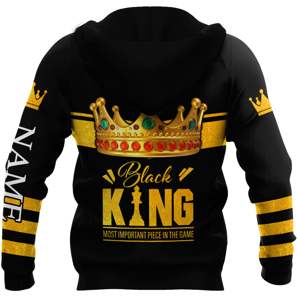 African Culture Custom Name Black King Unisex Hoodie ML - Amaze Style™-Apparel