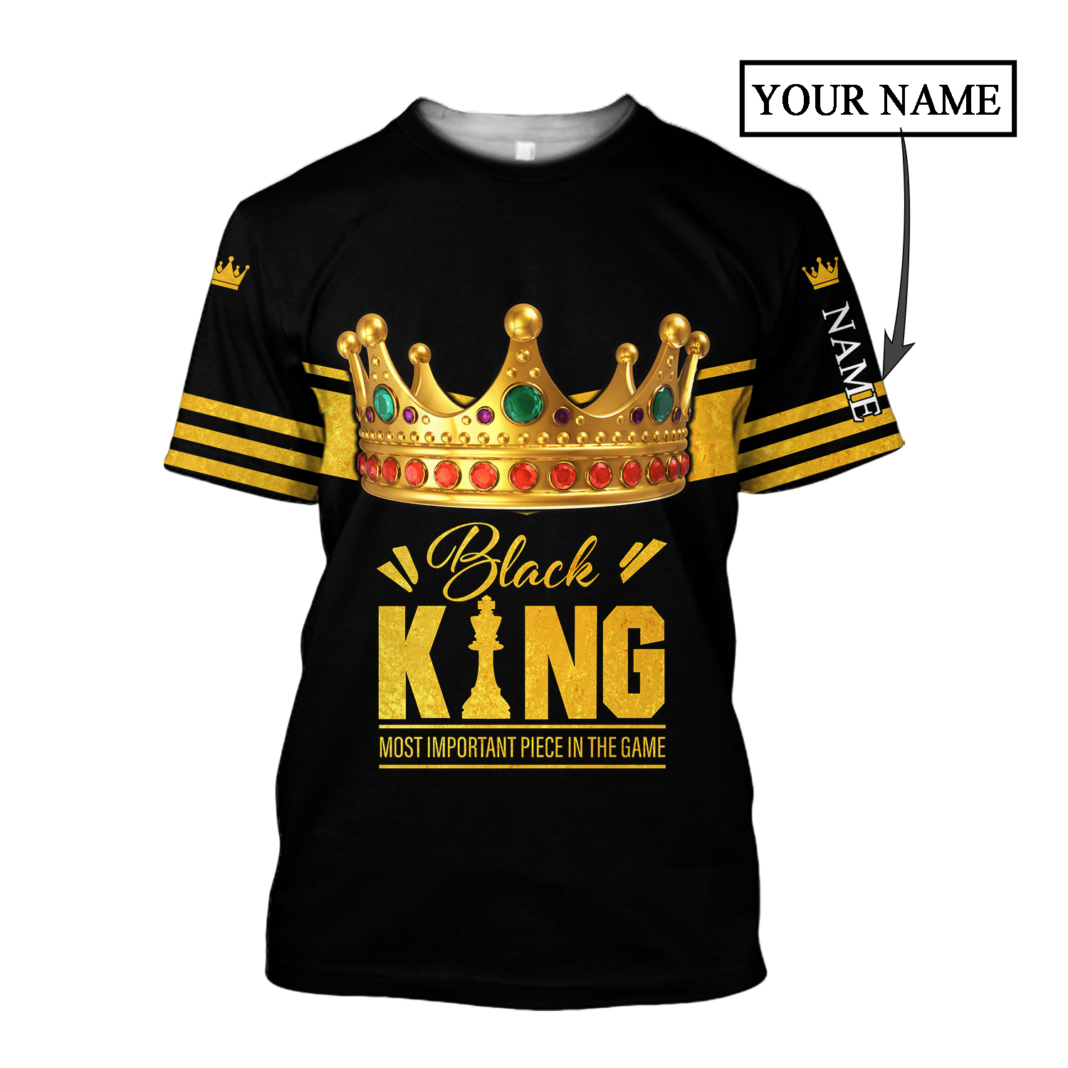 African Culture Custom Name Black King Unisex Hoodie ML - Amaze Style™-Apparel