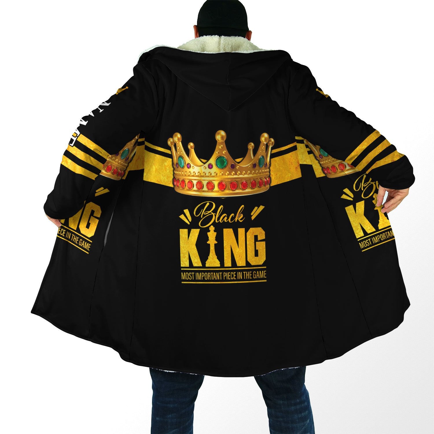 African Culture Custom Name Black King Unisex Hoodie ML - Amaze Style™-Apparel