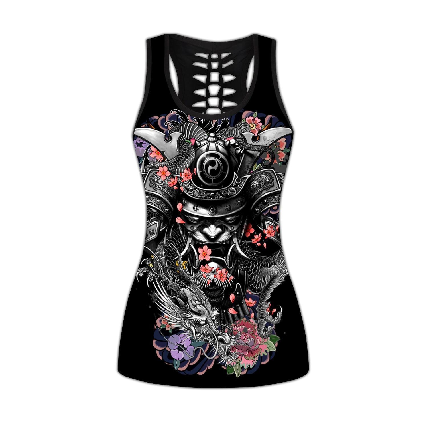 Samurai and Dragon Tattoo Legging & Tank top-ML - Amaze Style™