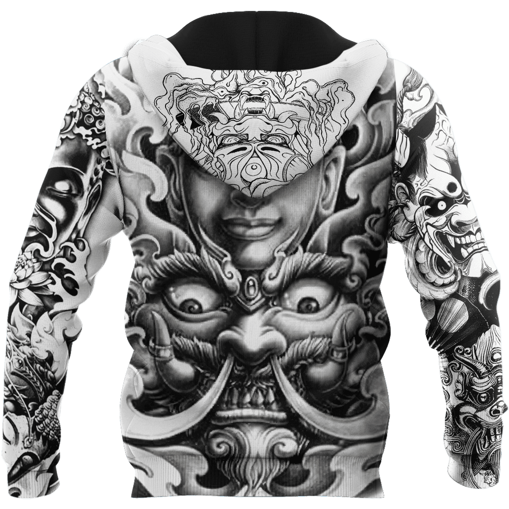 Japanese Samurai Tattoo II 3D Over Printed Unisex Hoodie ML - Amaze Style™