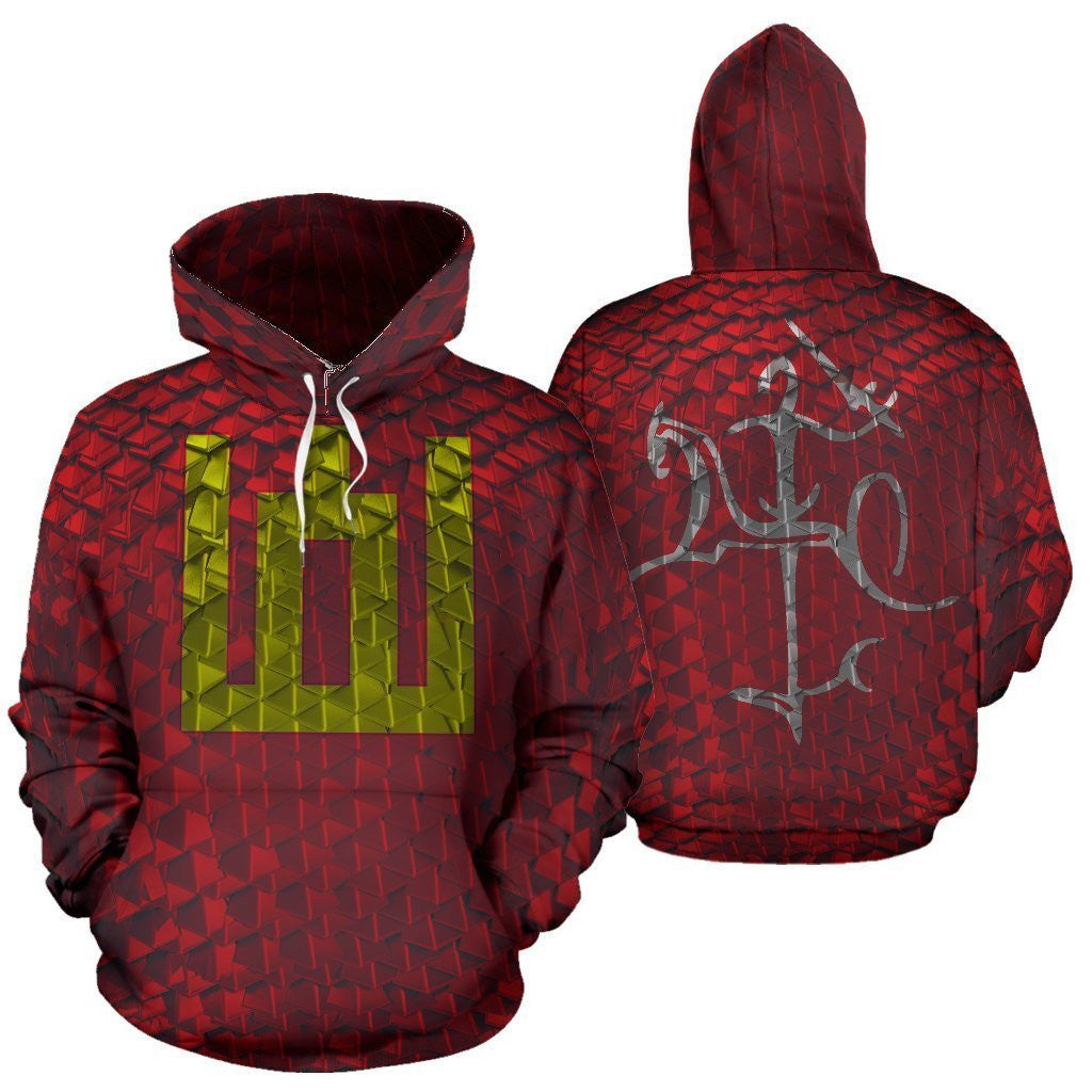 Lithuania Red Armor Hoodie - Amaze Style™-Apparel