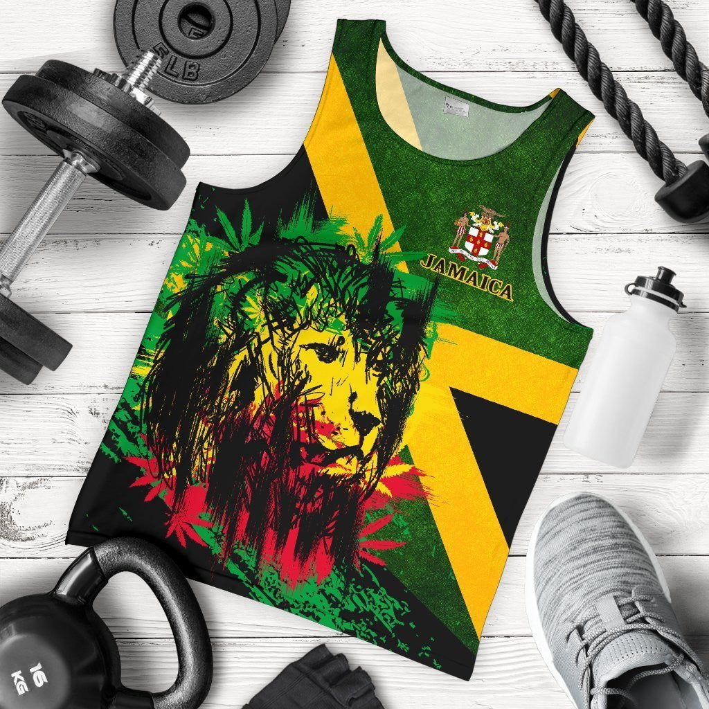 Jamaica - Jamaican Lion Tank Top A7 - Amaze Style™-Apparel