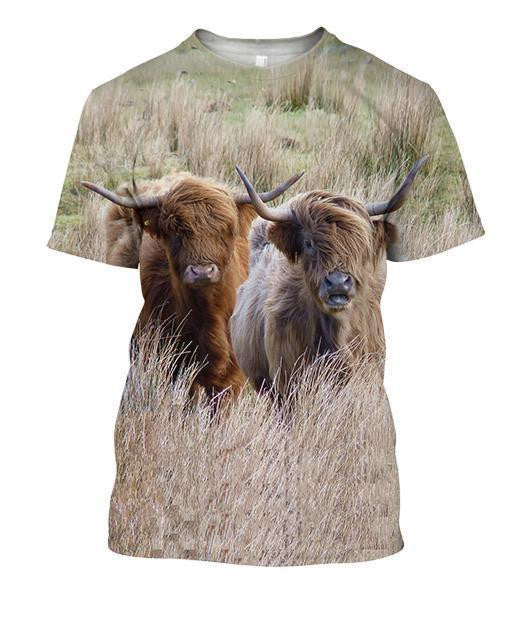 All Over Printed Highland Cattle Beautiful  And Shorts - Amaze Style™-Apparel