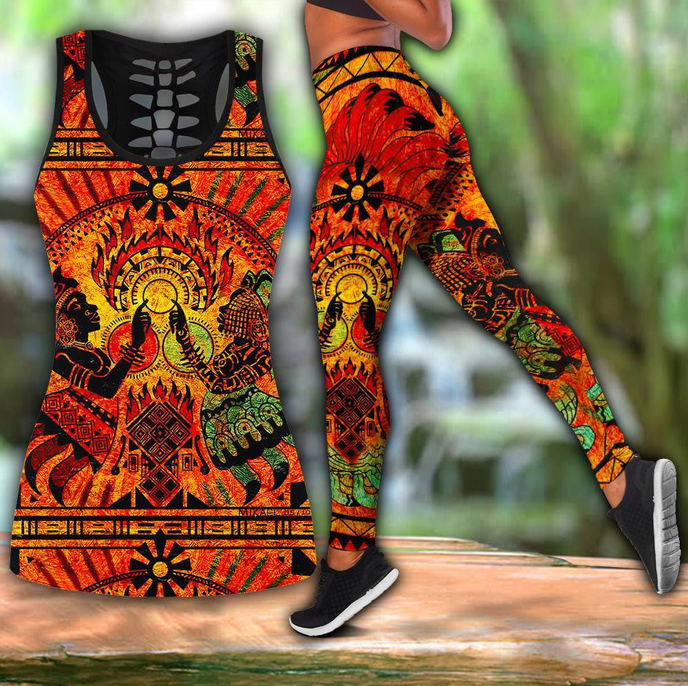 African Olodumare Combo Legging + Tank Top AM28042105 - Amaze Style™