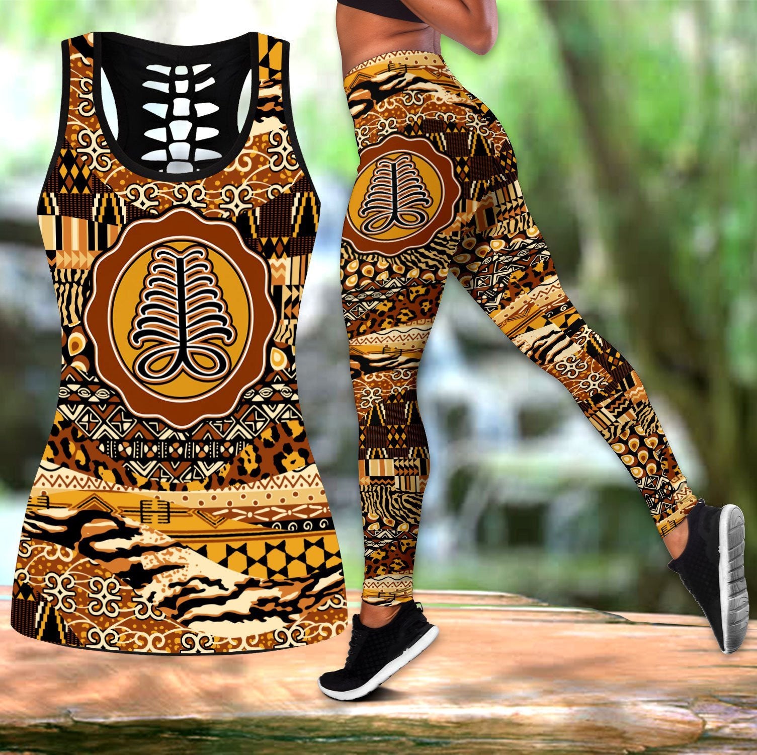 African Aya Combo Legging + Tank Top NTN29042104 - Amaze Style™