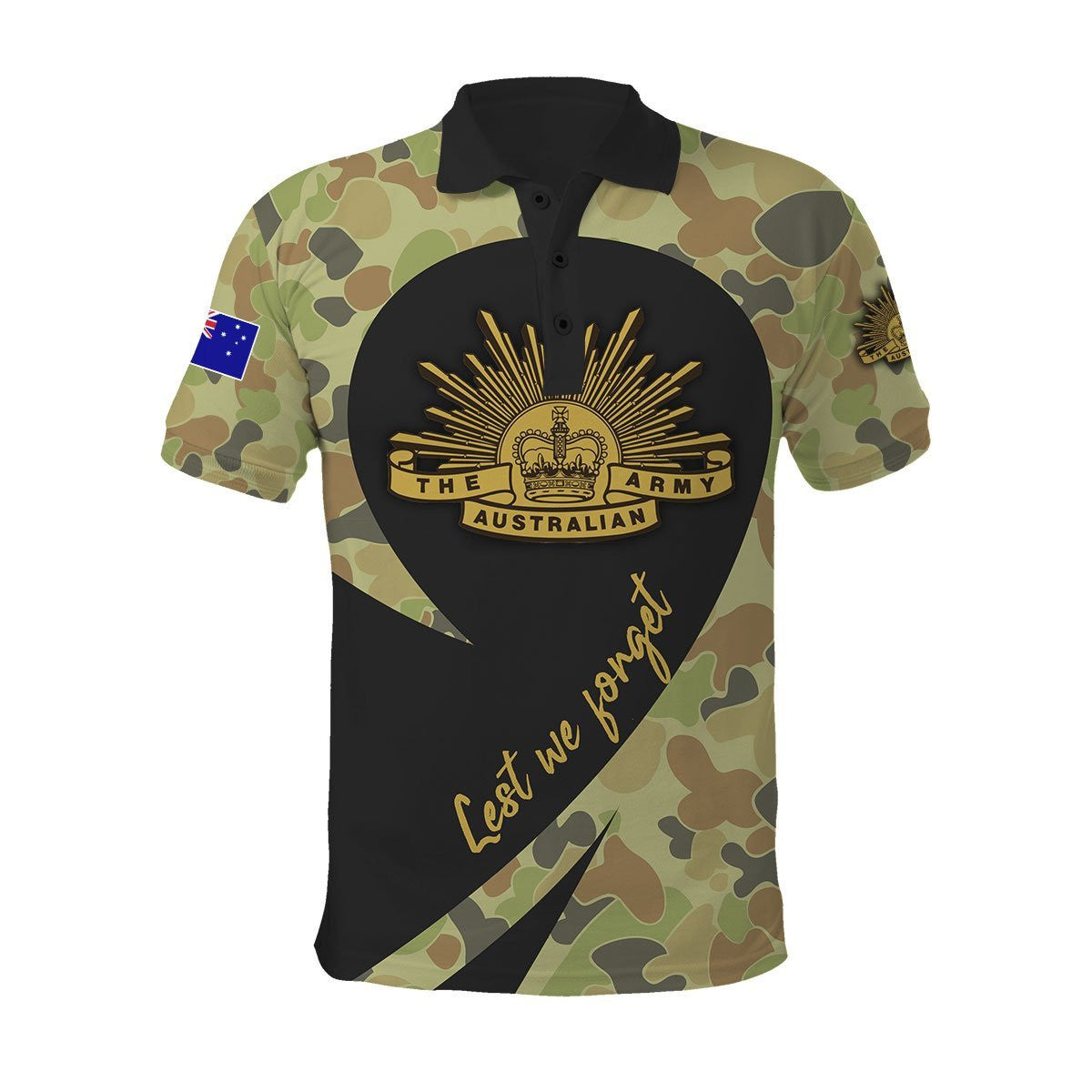 Anzac Day Lest We Forget Australian Army Camo 3D Printed Unisex Shirts TN - Amaze Style™