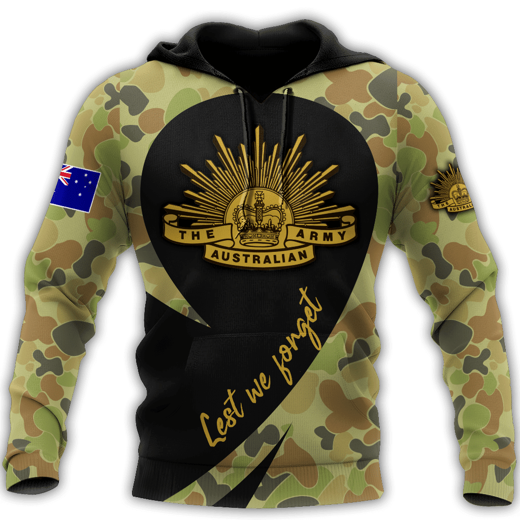 Anzac Day Lest We Forget Australian Army Camo 3D Printed Unisex Shirts TN - Amaze Style™