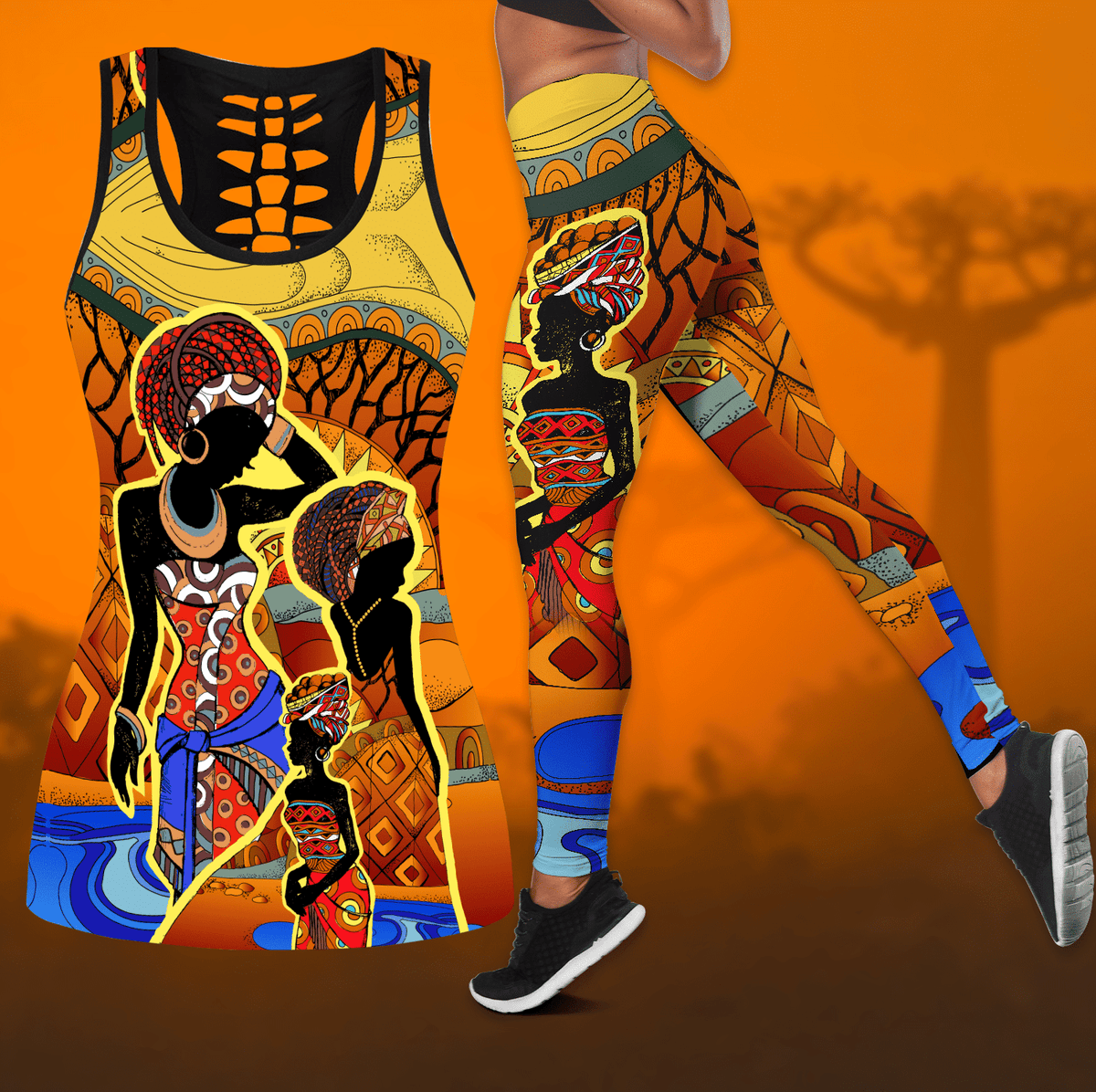 African Culture Combo Legging + Tank Top DA27042101 - Amaze Style™