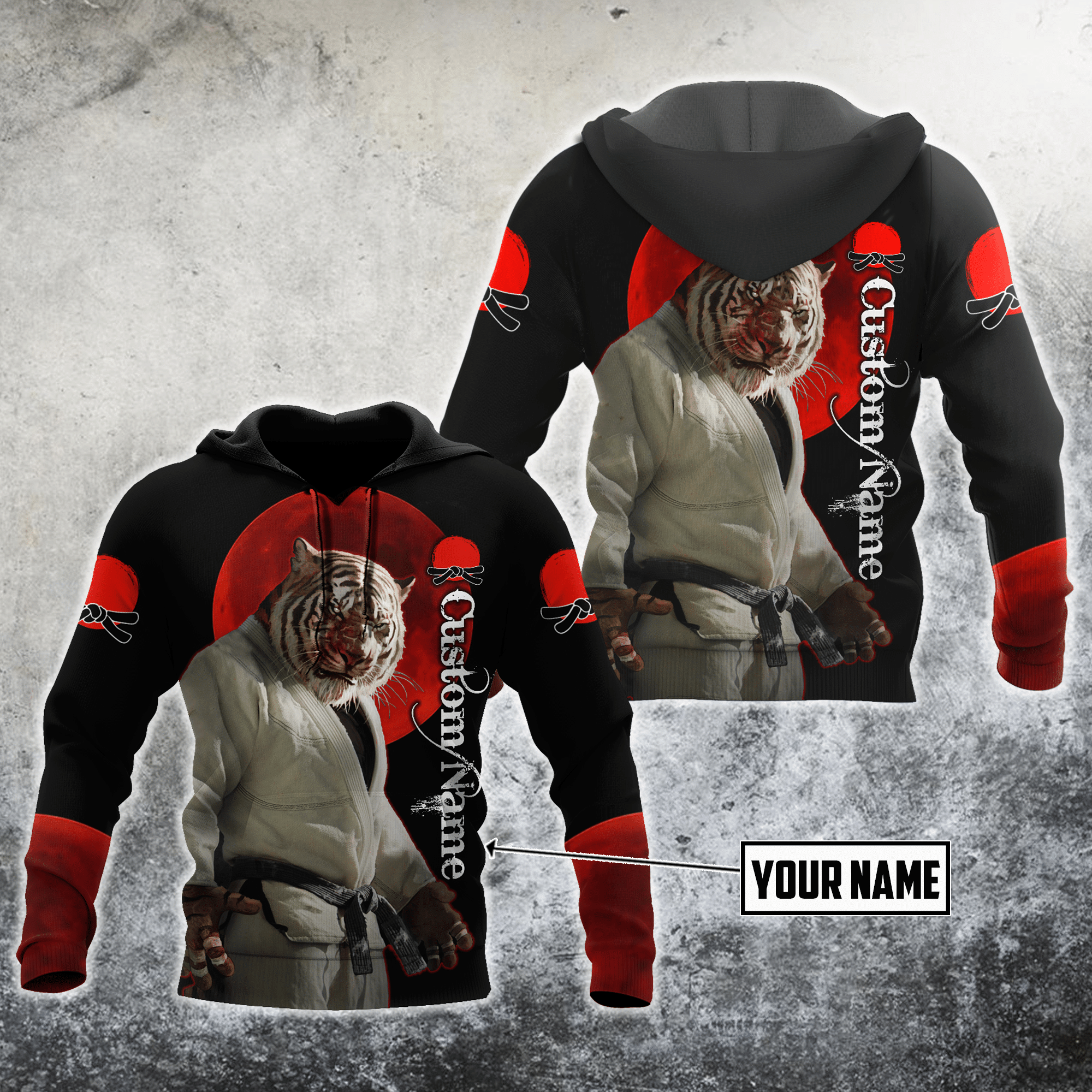 Customize Name Martial Tiger Art Hoodie For Men And Women DA03042104 - Amaze Style™