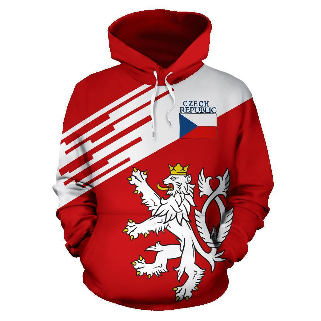 Czech Republic Lion Hoodie Flag - Line Style NVD1276 - Amaze Style™-Apparel