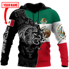 Custom Name Mexico Aztec 3D All Over Printed Shirts For Men and Women DQB06272005S - Amaze Style™-Apparel