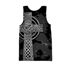 Scottish Thristle Celtic Cross grey ver3 Hoodie AZ210204 - Amaze Style™-Apparel