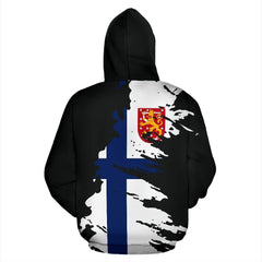 Finland Hoodie Flag Painting Zip-Up NVD1250 - Amaze Style™