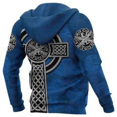 Scottish Lion Celtic Cross Hoodie - Amaze Style™-Apparel