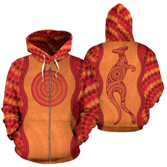 Australia Hoodie Kangaroo Aboriginal -NNK1493 - Amaze Style™-Apparel