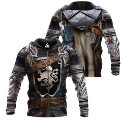 Blue Scotland Rampant Lion Knight Armor 3D All Over Printed Shirts for Men and Women NNK022801 - Amaze Style™-Apparel