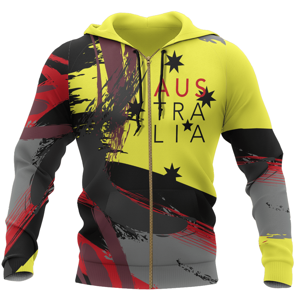 Australia Brush Athletic Style Aboriginal Colors Pullover Hoodie PL - Amaze Style™