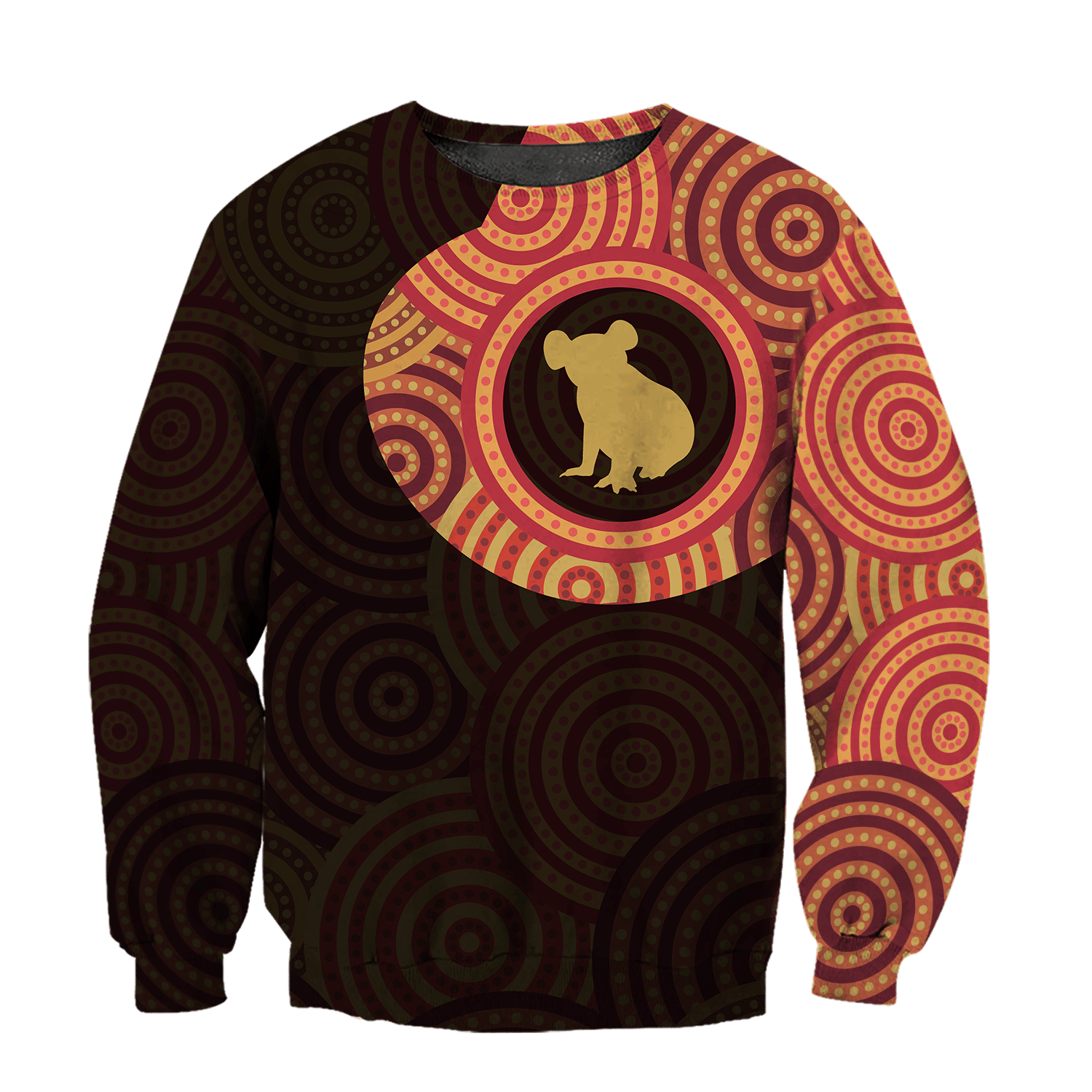 Australia In My Heart Aboriginal Tattoo Koala Hoodie Yellow AZ200201 - Amaze Style™-Apparel