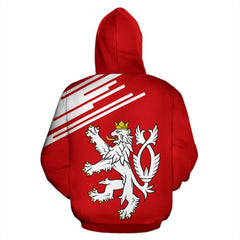 Czech Republic Lion Hoodie Flag - Line Style NVD1276 - Amaze Style™-Apparel