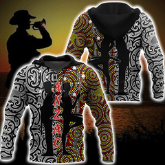 Anzac Day Australia Aboriginal And New Zealand Maori 3D All Over Printed Unisex - Amaze Style™