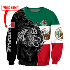 Custom Name Mexico Aztec 3D All Over Printed Shirts For Men and Women DQB06272005S - Amaze Style™-Apparel