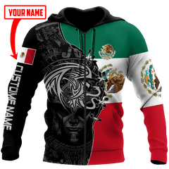 Custom Name Mexico Aztec 3D All Over Printed Shirts For Men and Women DQB06272005S - Amaze Style™-Apparel