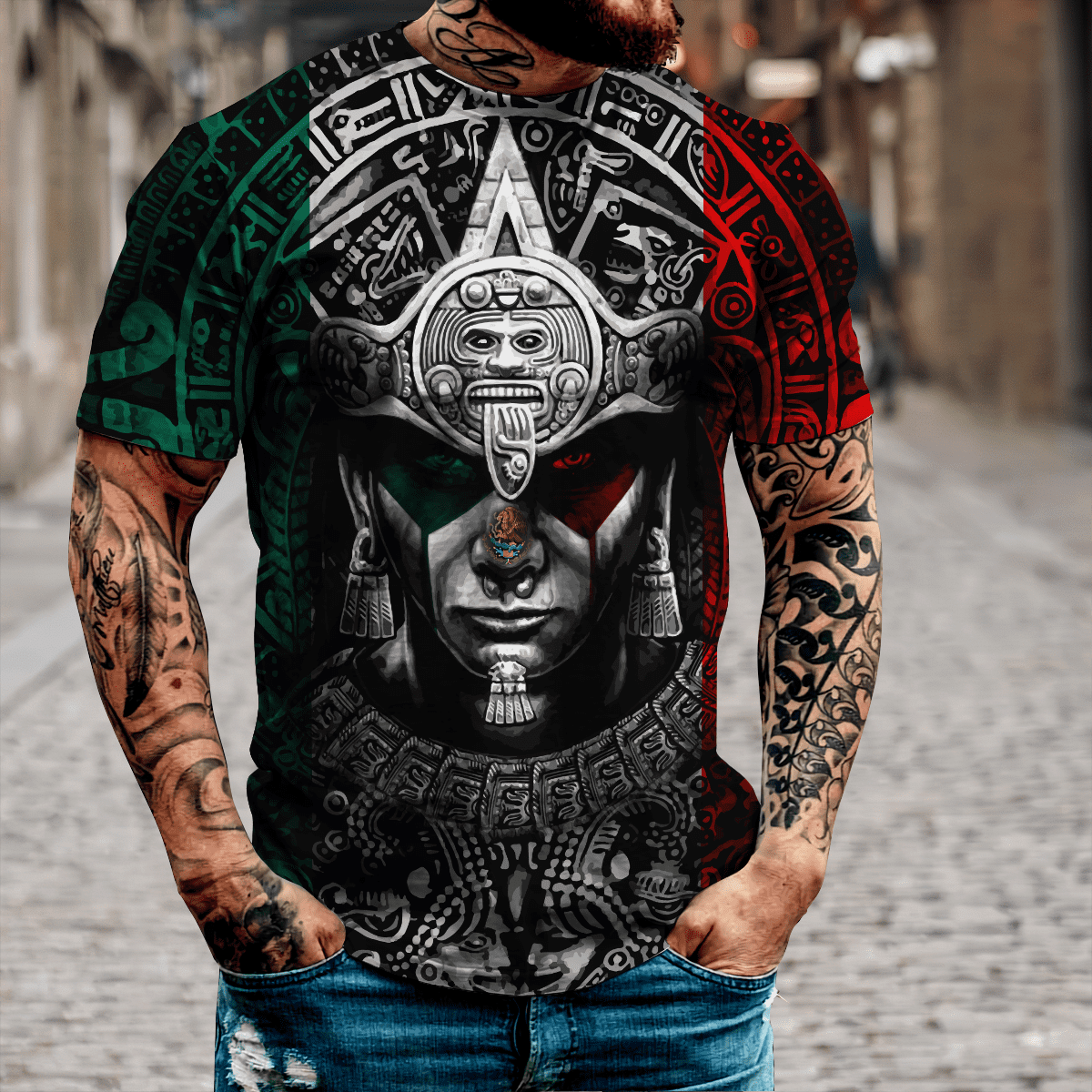 Aztec Warrior 3D All Over Printed Hoodie - Amaze Style™