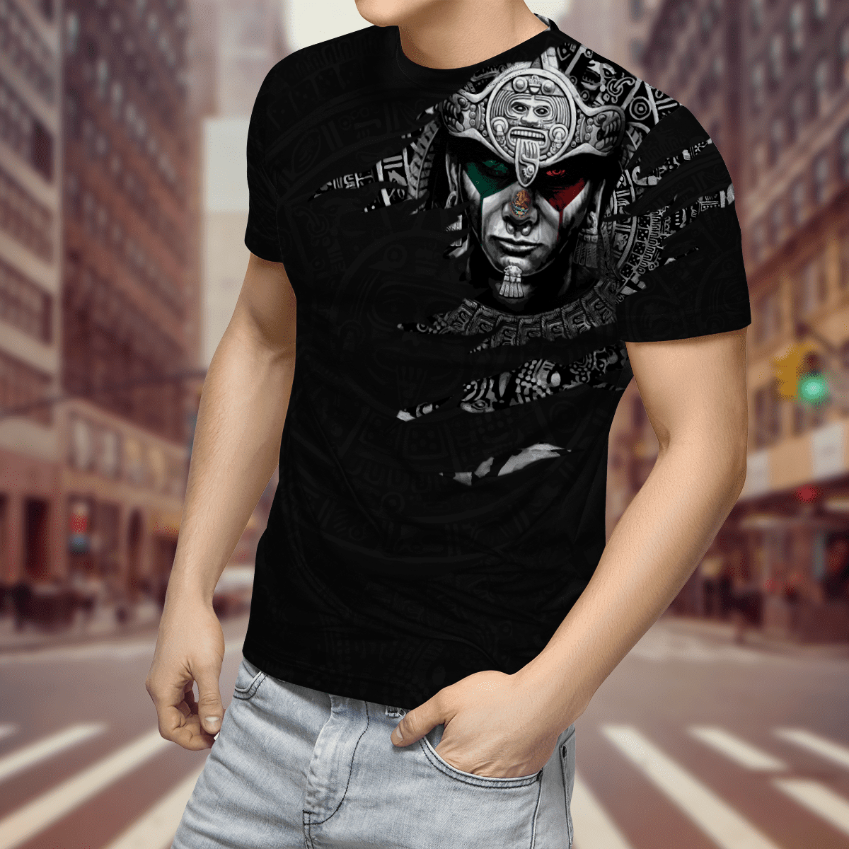 Aztec Warrior 3D All Over Printed Shirts - Amaze Style™