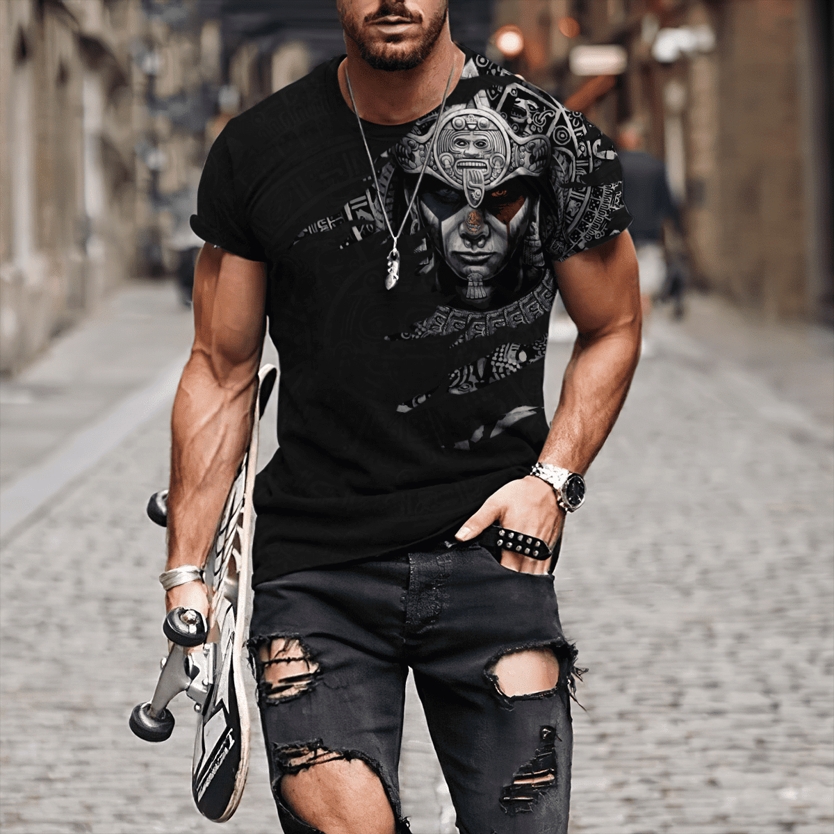 Aztec Warrior 3D All Over Printed Shirts - Amaze Style™