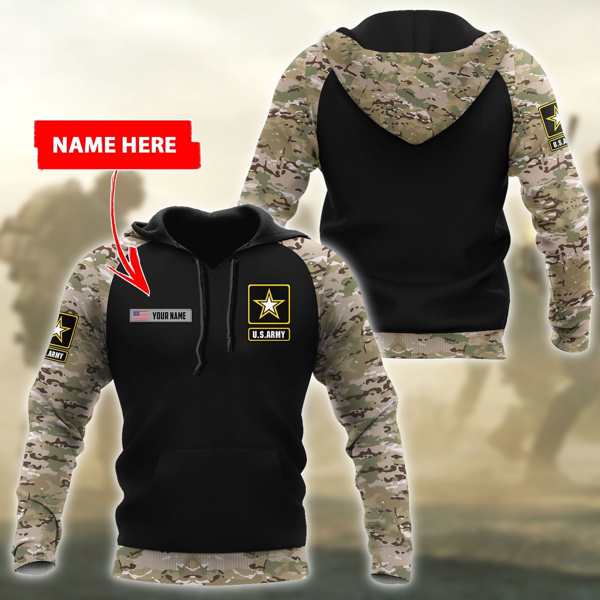 Personalized Name - The United States Army 3D All Over Printed Shirts Pi13042101 - Amaze Style™