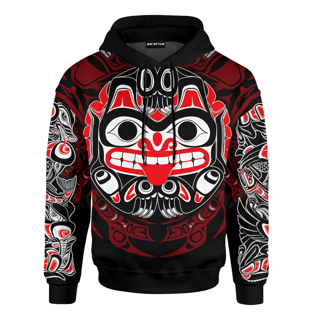 Native American Zodiac Signs Haida Bear Spirit Bear Pacific Northwest Art Customized 3D All Over Printed Shirt Hoodie