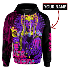 Aztec Eagle Warrior With Jaguar Collage Art Customized 3D All Over Printed Shirt Hoodie