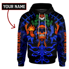 Aztec Dios De La Muerte Collage Mural Art Customized 3D All Over Printed Shirt Hoodie