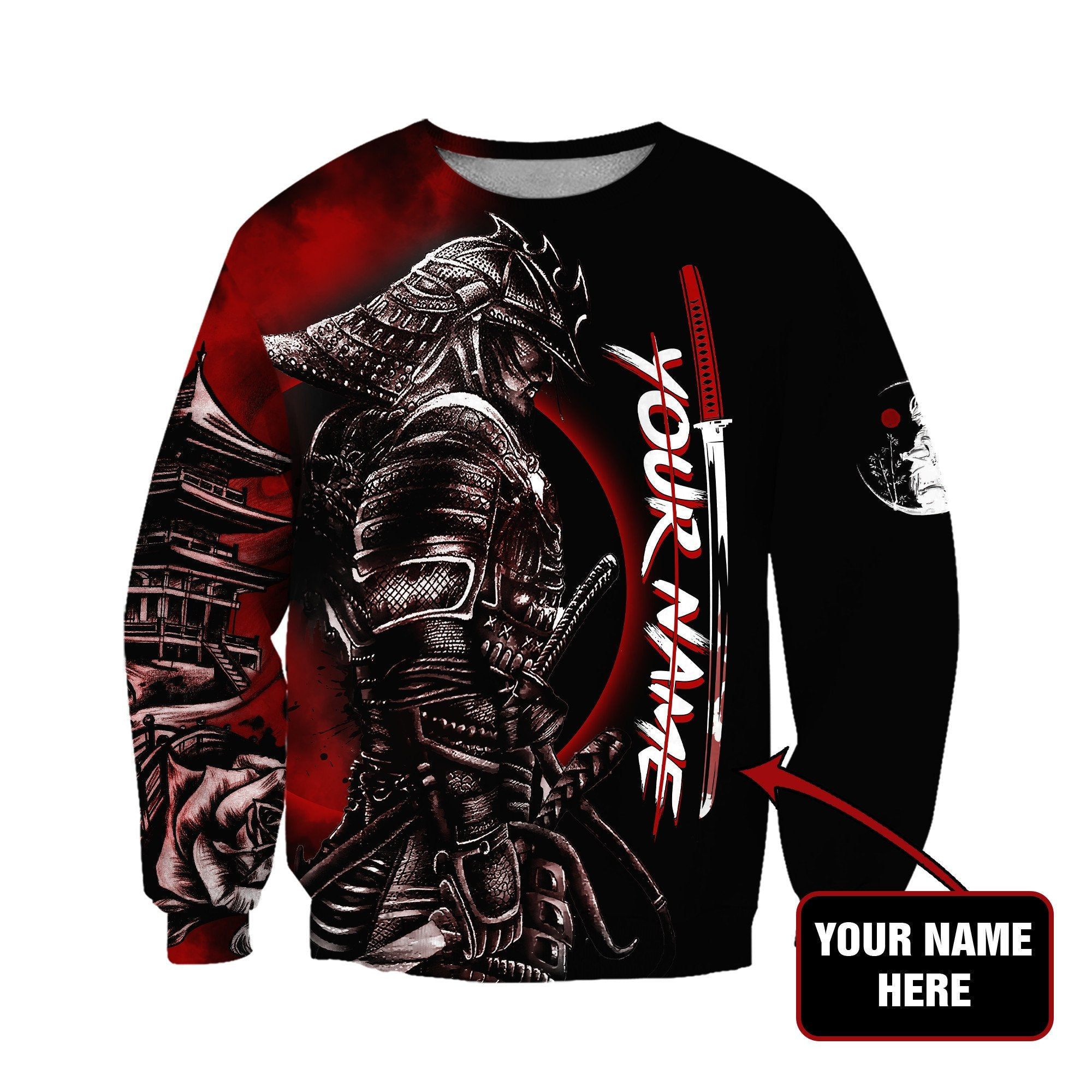 Customize Name Samurai Tattoo 3D All Over Printed Unisex Shirt - Amaze Style™