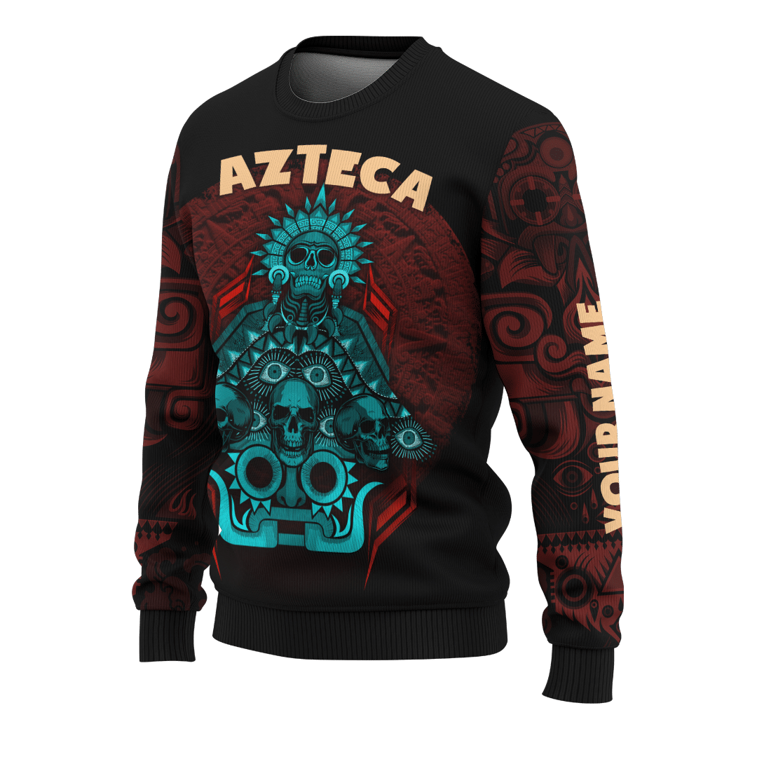 Aztec Dios De La Muerte Mural Art Customized 3D All Over Printed hoodie