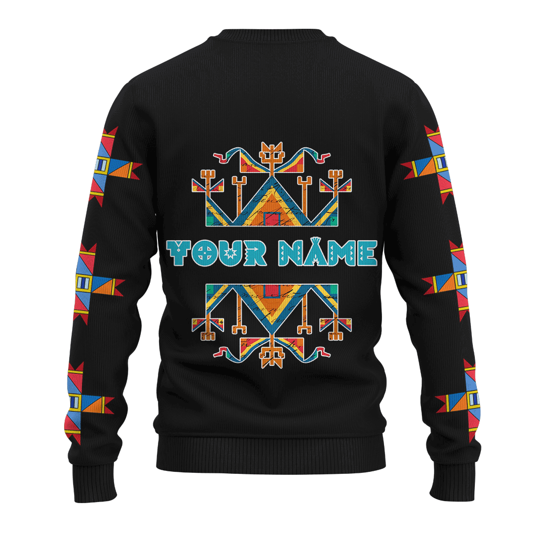 American Indian Horse Couple Ledger Art Native American Pattern Customized 3D All Over Printed hoodie