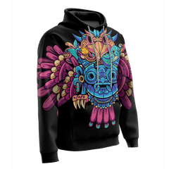 Aztec Eagle Guerrera Deities Mural Art Customized 3D All Over Printed hoodie