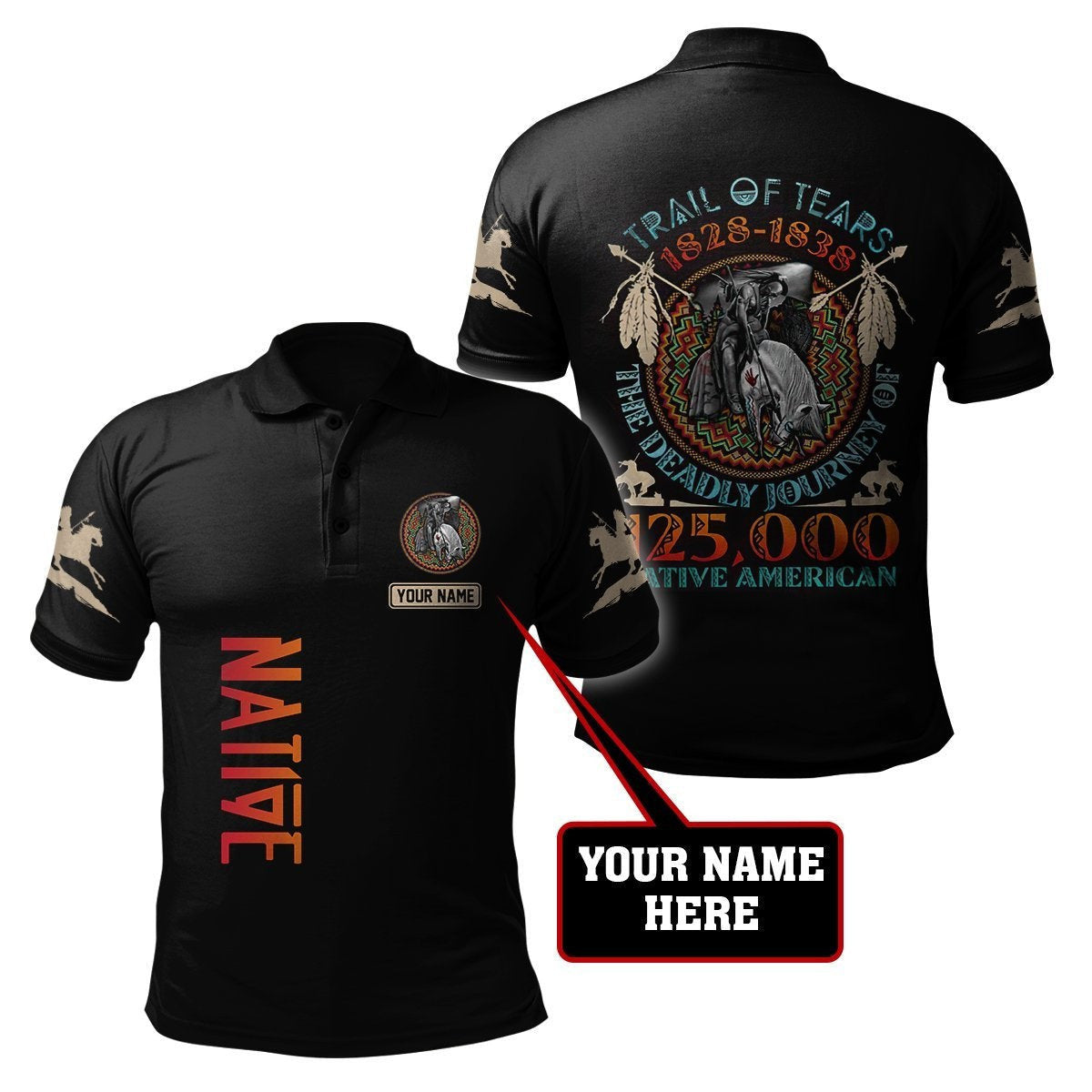 Custom Name Native American3D All Over Printed Unisex Shirts - Amaze Style™