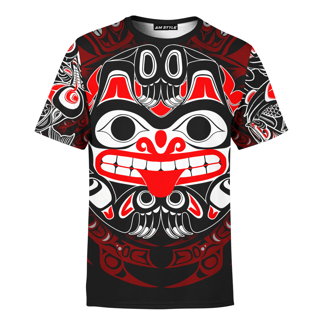 Native American Zodiac Signs Haida Bear Spirit Bear Pacific Northwest Art Customized 3D All Over Printed Shirt Hoodie