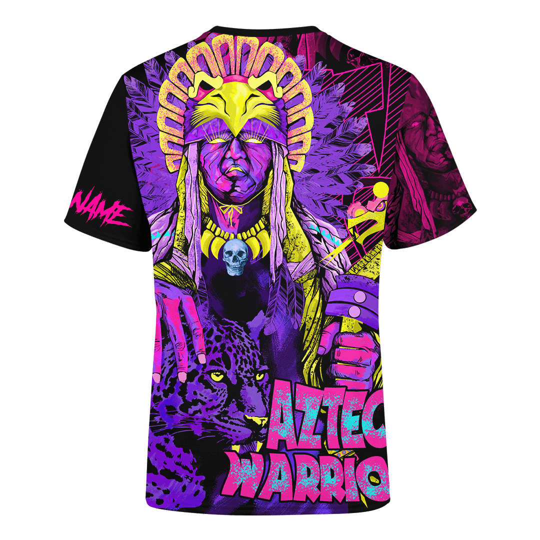 Aztec Eagle Warrior With Jaguar Collage Art Customized 3D All Over Printed Shirt Hoodie