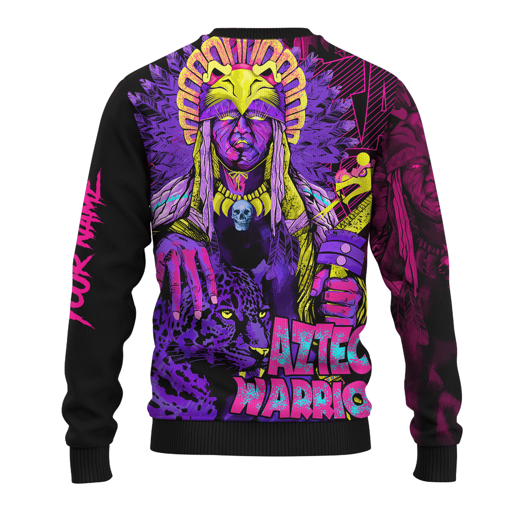 Aztec Eagle Warrior With Jaguar Collage Art Customized 3D All Over Printed Shirt Hoodie