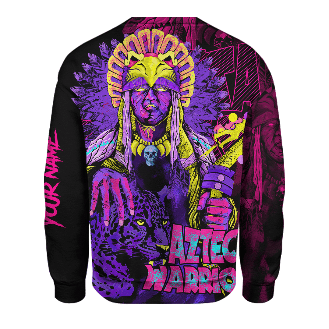 Aztec Eagle Warrior With Jaguar Collage Art Customized 3D All Over Printed Shirt Hoodie