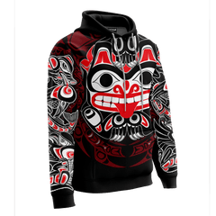 Native American Zodiac Signs Haida Bear Spirit Bear Pacific Northwest Art Customized 3D All Over Printed Shirt Hoodie