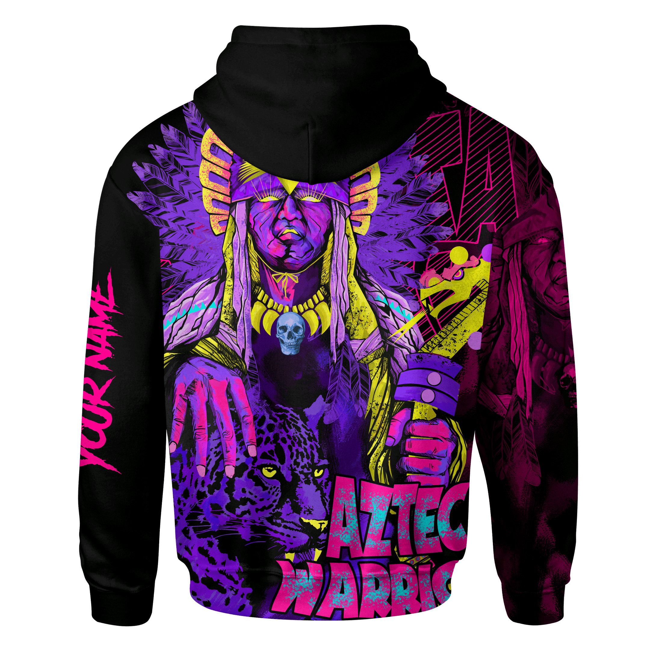 Aztec Eagle Warrior With Jaguar Collage Art Customized 3D All Over Printed Shirt Hoodie