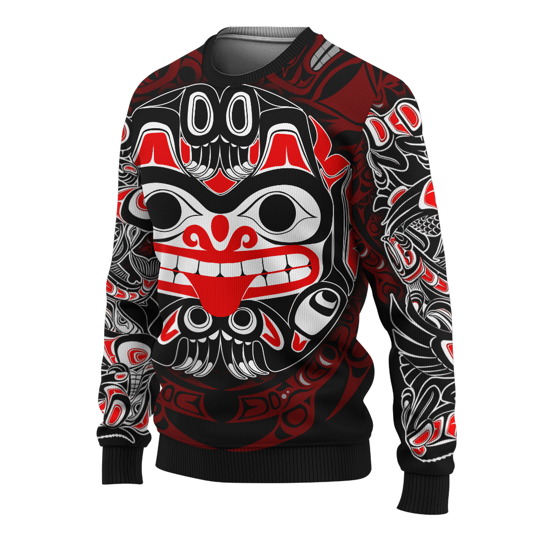 Native American Zodiac Signs Haida Bear Spirit Bear Pacific Northwest Art Customized 3D All Over Printed Shirt Hoodie