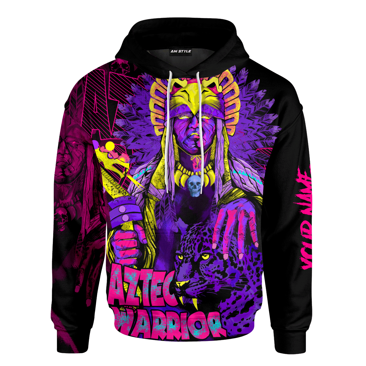 Aztec Eagle Warrior With Jaguar Collage Art Customized 3D All Over Printed Shirt Hoodie