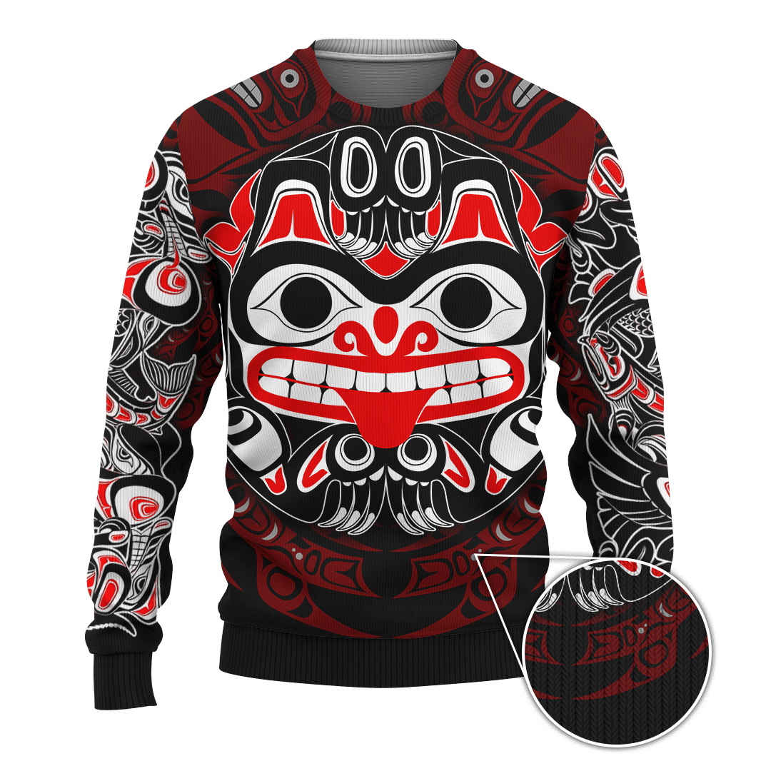 Native American Zodiac Signs Haida Bear Spirit Bear Pacific Northwest Art Customized 3D All Over Printed Shirt Hoodie