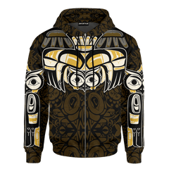 Native American Zodiac Signs Haida Owl Pacific Northwest Art Customized 3D All Over Printed Shirt Hoodie